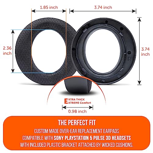 WC Freeze Pulse 3D - Cooling Gel Earpads for Sony PS5 Pulse 3D | Made by Wicked Cushions | Thicker Cushion & Wider Opening | Black - color: Black