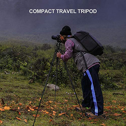 SIRUI Traveler 5AX 52″Aluminum Camera Tripod, 360° Panorama B-00K Ball Head and Arca Swiss Quick Release Plate, Folded Height 12.4", Load up to 6kg/13.2lbs - style: Traveler 5AX