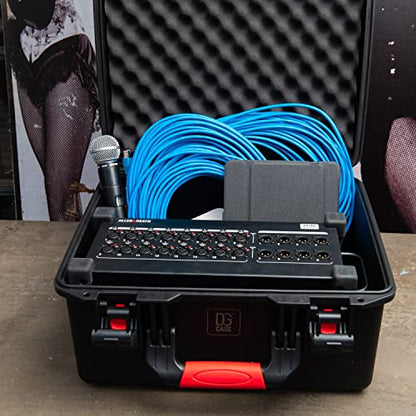 Small Medium Hard Case with Wheels and Pick'n'UP Foam | Protective Carrying case Gun, in-Ear, Wireless System or Camera Set - style: № 80-02 Int: 17.13 X 13.19 X 8.46 In.