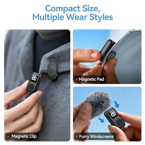 occiam Mini Lavalier Microphone for iPhone & Android Wireless Microphone
