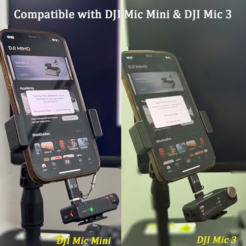 iMusk 2 Pack for DJI Mic Mini/DJI Mic 3 RX Phone Audio Adapters for iPhone 14 13 12 11 Connector with Two Lanyards