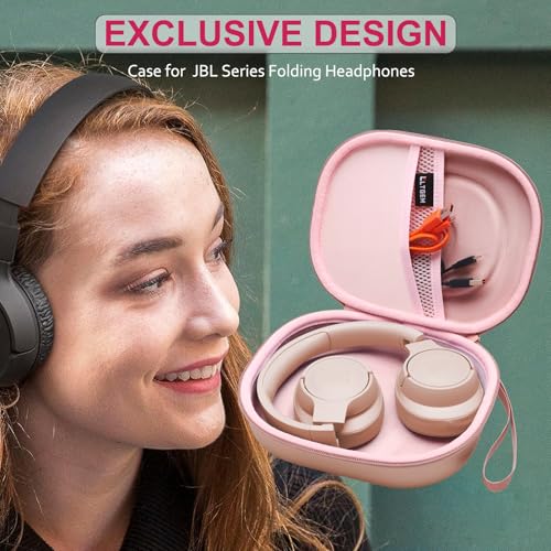 Case for JBL Tune 770NC/510BT/720BT/520BT/670NC/520C Headphones Rose Gold | Hard Carrying Travel Case for JBL Live 770NC/670NC/680NC/780NC Headphones - color: Rose Gold