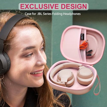 Case for JBL Tune 770NC/510BT/720BT/520BT/670NC/520C Headphones Rose Gold | Hard Carrying Travel Case for JBL Live 770NC/670NC/680NC/780NC Headphones - color: Rose Gold