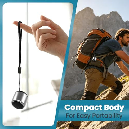 Best Mini Portable Bluetooth Speaker with HD Sound & Bass I Smallest Wireless Bluetooth Speakers for Phone/PC/Tablet I Photo Selfie Button Answer Phone Calls I Cute Tiny Speaker (Silver) - color: silver