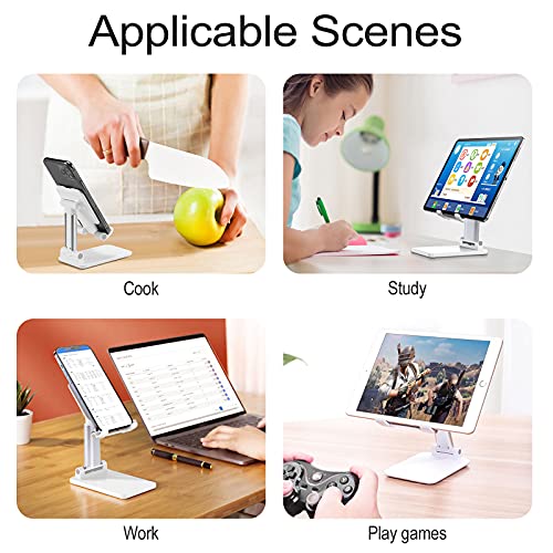 Cute Dog Wearing Headphones Phone Stand Portable Travel, Phone Holder for Desk Compatible with iPhone 17/16/15 Pro Max Air, Cell Phone Stand Adjustable Office Accessories - color: white-style