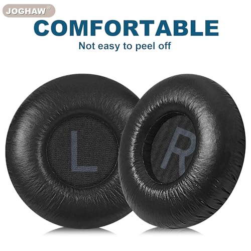 Replacement Ear Pads for JBL Tune 600BTNC/660NC/T600BT/670NC - Protein Leather (Textured PU Leather) with Memory Foam - Black - color: Black