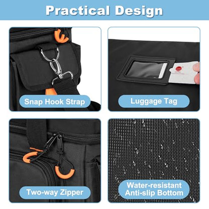 Carry Bag Compatible with Behringer X-AIR Series Mixers XR12, XR16, XR18 | Mixer Double Layer DJ Gig Bag, with Multiple Pockets for Accessories, Audio Case with Shoulder Strap, Padded, Black