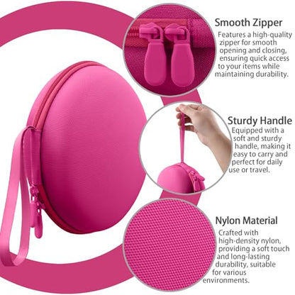 for Beats Studio Pro/Studio3/Solo4/Solo3 Headphones Hard Case, Rose Red - color: Rose Red Case