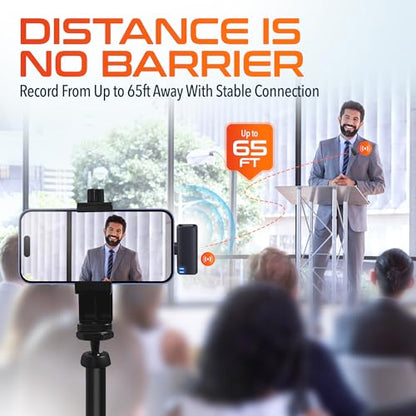 Delton M27 Wireless Lavalier Microphones with Charging Case | Clip-On Lapel Mics for iPhone Android Phone, Intelligent Noise Cancelling Microphone for Video Recording, Podcast, TikTok