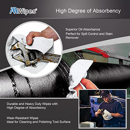 AAwipes Cleanroom Wipes Nonwoven Wipes Cellulose/Polyester Blend (Grade A, 68 Gram) 9" x 9"for Lab, Electronics, Pharmaceutical, Printing and Semiconductor Industries (Bag of 150 Pcs)