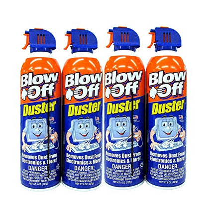 Compressed Air Duster Can MAX Professional Cleaner 1111 Blow Off Non-Toxic 8oz. Stop The Build-up of Dust in Your Electronics, Clogging up The Cooling Fan. Pack of 4