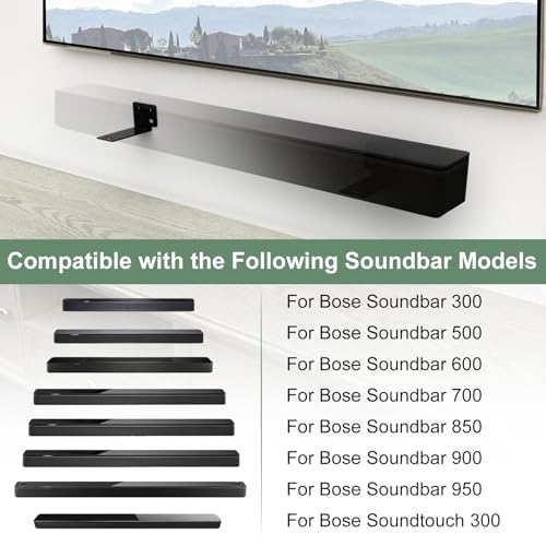 Wall Mount Bracket For Bose WB-300 SoundTouch 300 Soundbar 500 Soundbar 700 Speaker Black New