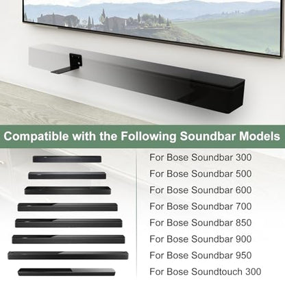 Wall Mount Bracket For Bose WB-300 SoundTouch 300 Soundbar 500 Soundbar 700 Speaker Black New