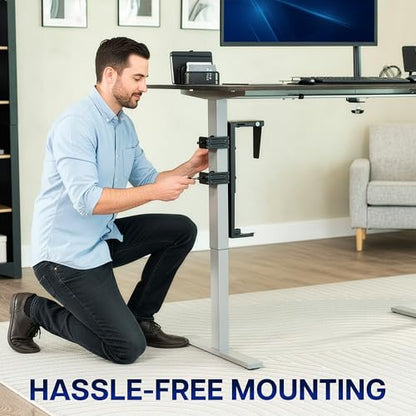 VIVO Adjustable Clamp-on Desk Leg PC Mount, Under Desk PC Mount, Computer Case CPU Holder with Tool-Free Installation, Black, MOUNT-PC01C - size: Mid