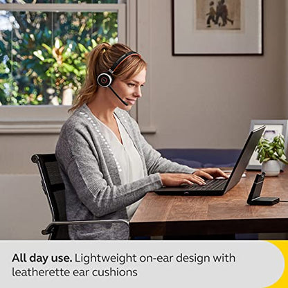 Jabra Evolve 65 SE Link380a UC Stereo- Bluetooth Headset with Noise-Cancelling Microphone, Long-Lasting Battery and Dual Connectivity - Works with All Other Platforms - Black - size: UC, style: Stereo