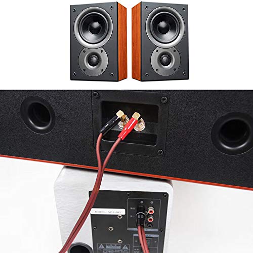 Yuchenfeng Gold-Plated RCA to Bare Wire Speaker Cable - 14AWG OFC Copper Audio Cable for Subwoofers, Amps & Home Theater, Dual PVC Shielded, Zero-Noise(1FT 2PCS) - size: RCA TO BARE 1FT 2-PCS