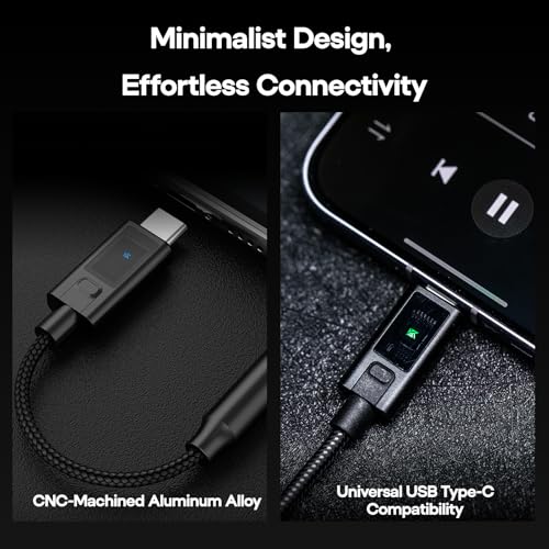 KZ AM02 USB C to 3.5mm Portable DAC Decoding IEM Amplifier Audio Adapter