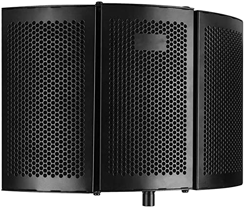 Microphone Soundproof Cover, For The Microphone Of The Recording Studio, Windscreen, Anti-spray Mesh Cover, Sound-absorbing Cover, Noise-proof, Three-door Noise Reduction Panel, Sing 3d Surround Music