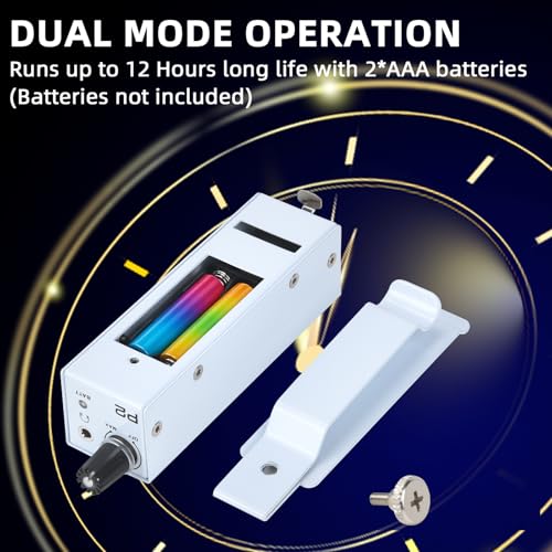 P2 Portable in-Ear Monitor Amplifier,Personal Headphone Amp，White | Stereo/Mono Switch, XLR/TRS Input, 3.5mm Output, Built-in belt clip, Built-in belt clip, Battery Powered Freedom