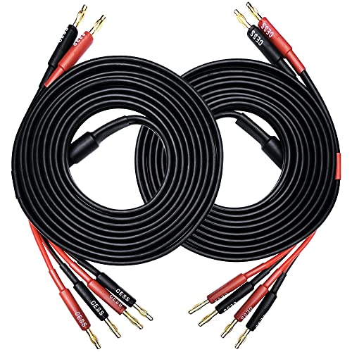 CNCESS Banana Plug Splitter Speaker Cable, 10 ft, 2-Pack - size: 10 feet