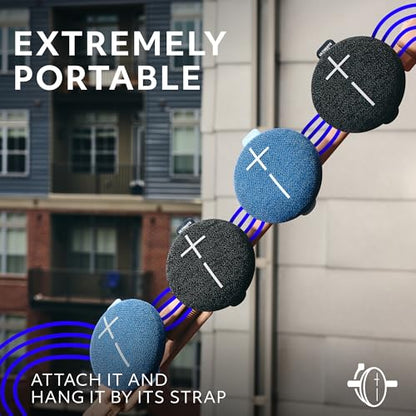 Ultimate Ears MINIROLL Waterproof Bluetooth Speaker - Majestic Blue | Ultra-portable, balanced bass, IP67 dustproof, 131 ft (40 m) range - color: Blue