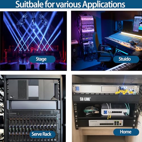 Server Rack Shelf - 2Pcs 1U Rack Shelf for 19 Inch Cases - Ideal for Audio Racks, Network Equipment Shelf Mounting, Cantilever Mount (1U-2pcs)