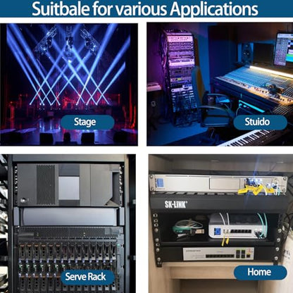 Server Rack Shelf - 2Pcs 1U Rack Shelf for 19 Inch Cases - Ideal for Audio Racks, Network Equipment Shelf Mounting, Cantilever Mount (1U-2pcs)
