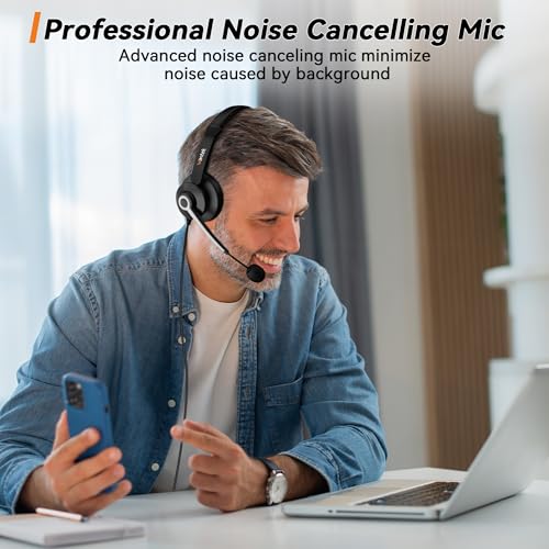 Wantek Headset with Mic, USB Headset with Microphone for PC, Computer Headset with Noise Cancelling Microphone with Mute in-line Control for Office Online Class Skype Zoom Meetings - color: Monaural-3.5MM+USB