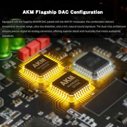 Luxsin X9 Desktop DAC & Headphone Amplifier, AK4191+AK4499EX, HP-EQ, Crossfeed, DSD512 PCM 768kHz/32Bit, APP/Web UI Wireless Control, with Remote Controller