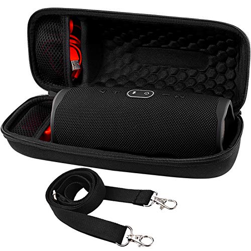 Comecase Hard Travel Case for JBL Charge 4/ Charge 5 Waterproof Bluetooth Speaker. Carrying Storage Bag Fits Charger and USB Cable (Case Only) - Black - color: Inside Black