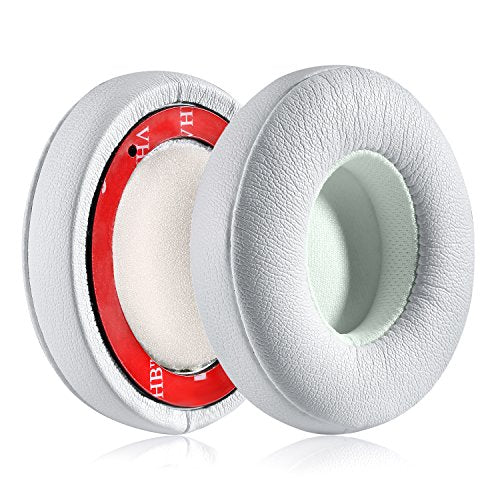 Solo 2.0 Wired Replacement Earpads, JARMOR Memory Foam Ear Cushion Cover for Beats Solo 2.0 Wired On Ear Headphones by Dr. Dre ONLY, (Does NOT FIT Solo 2.0/3.0 Wireless) (White) - color: White