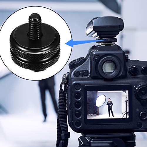 Weewooday 8 Pack Hot Shoe Adapter Kit, 1/4"-20 Cold Shoe Mount & Flash Stand Mount Set for DSLR Camera Rig, Tripod, Microphone, LED Light, Monitor