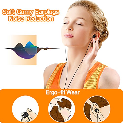 Sleep Headphones, MAXROCK Ultra Soft Comfortable In-ear Earphones w Mic and Volume Control Sound Blocking Earplugs Earbuds for Sleeping, Snoring, Bedtime, Relaxation, Air Travel, Insomnia & Meditation - color: Black with Volume Control