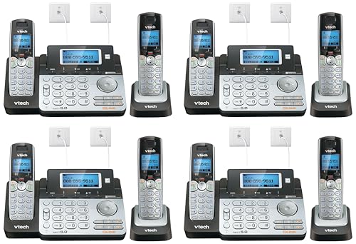 VTech DS6151-2 2-Line Expandable Cordless Phone System, 2 Handsets (Pack of 4) - size: 2 Handsets (Pack of 4)