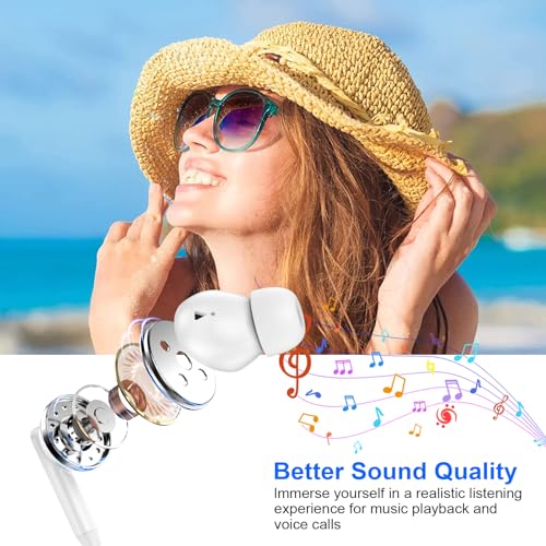 Wired Earbuds USB C Ear Buds Wired Headphones for iPhone 17e 17 Pro Max 17 | 17Pro 16 Pro Max 16 Plus 16Pro 16e 15Pro Max/Plus/Pro 15, 2 Pack USBC in-Ear Earphones with Microphone for Samsung S26 S25