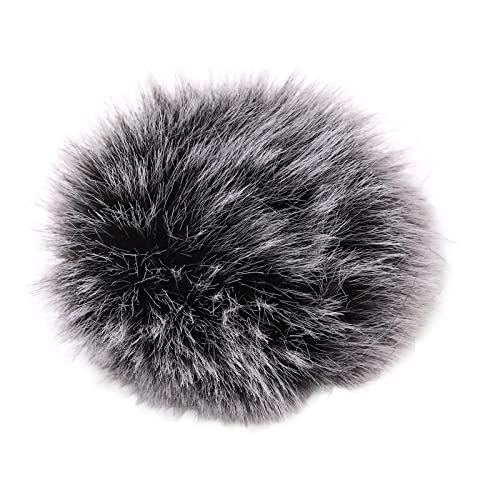 Microphone Windscreen, Foam Microphone Windscreen with Furry Windscreen, Furry Microphone Cover Noise Reduction, Soft Compact Microphone Windscreen Muff for Recording