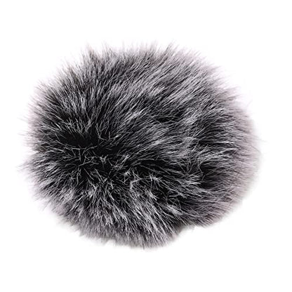 Microphone Windscreen, Foam Microphone Windscreen with Furry Windscreen, Furry Microphone Cover Noise Reduction, Soft Compact Microphone Windscreen Muff for Recording