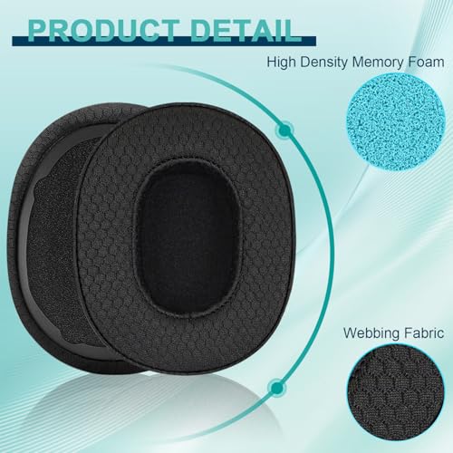 Replacement Ear Pads for Skullcandy Crusher Wireless/Evo/ANC Hesh 3/EVO/ANC, Headphones Ear Cushions, Headset Earpads, Ear Cups Cover (Matte Black) - color: Matte Black
