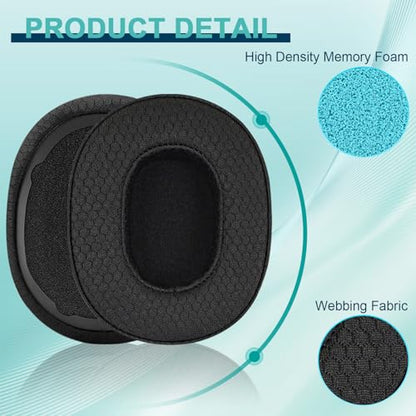 Replacement Ear Pads for Skullcandy Crusher Wireless/Evo/ANC Hesh 3/EVO/ANC, Headphones Ear Cushions, Headset Earpads, Ear Cups Cover (Matte Black) - color: Matte Black