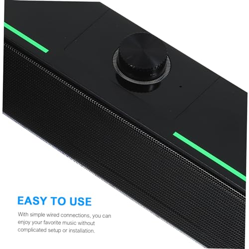 ARTIBETTER Soundbar Speaker Led Lighting Volume Wired Connection Compatible Tablets and Computers for Desktop Use and Home Audio Setup