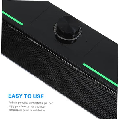 ARTIBETTER Soundbar Speaker Led Lighting Volume Wired Connection Compatible Tablets and Computers for Desktop Use and Home Audio Setup