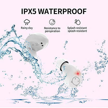 Wireless Earbuds,Cartoon Wireless Bluetooth 5.0 Headset Built-in Mic,Cute Panda Earbuds,IPX5 Waterproof Headphones,Wireless Sports Earphones,36H Playtime HiFi Stereo Deep Bass Earbuds - color: Piebald‑Kitty