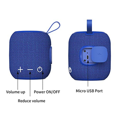 Portable Bluetooeh Speaker Wireless Mini IPX7 Waterproof Speaker 24H Playtime 360° Stereo Surround Sound Bass Small Speakers for Outdoor Travel(Blue)