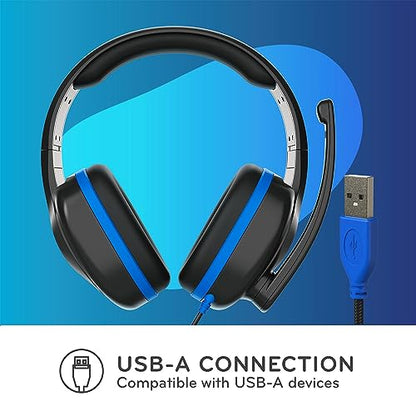 TWT Audio REVO TW320 Stealth Over-Ear Wired Headphones With Mic Boom, USB-A | Noise Reducing Headset, Built In Microphone, For Classrooms, School, Students, Teachers, Universal Device Compatibility - style: USB Type A