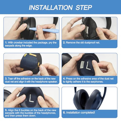 GEVO Ear Pads Replacement for Bose NC700, Blue | Earpads for Bose Noise Cancelling Headphones 700, Soft Protein Leather, High-density Memory Foam - color: Blue