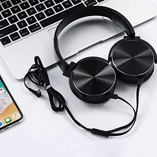 2 Pack Wired Classroom Headphones with Microphone for Kids All Ages K-12, Durable Students Computer Headphones for School, Library, Airplane, Online Learning and Travel (HY450, Black)