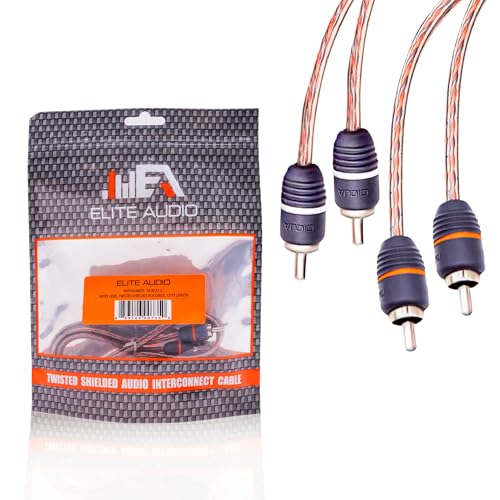 EA-RCA1.5 Standard 2-Ch RCA Cable - 1.5ft. Male to Male Twisted Wire Pair with Noise Reduction - size: 1.5'