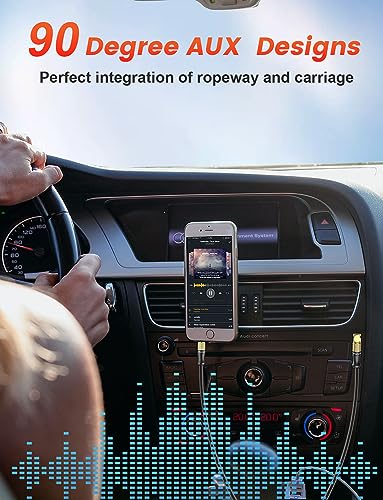 3.5mm Audio Cable， VANAUX 90 Degree Right Angle Auxiliary Cable Stereo Aux Jack to Jack Cord Compatible for Mp3 Player, Car Stereos, Smartphone, Speakers, Headphone and More(6.6ft/2m) - size: 6.6 ft