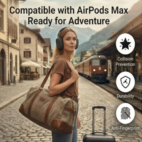 MOLOPPO Silicone Earcup Covers Compatible with AirPods Max 2/1, Black | Soft, Anti-Scratch, Ear Cup Protector, Washable, Sweatproof, Gym Accessories, For AirPods Max 2/1 - color: S-Black