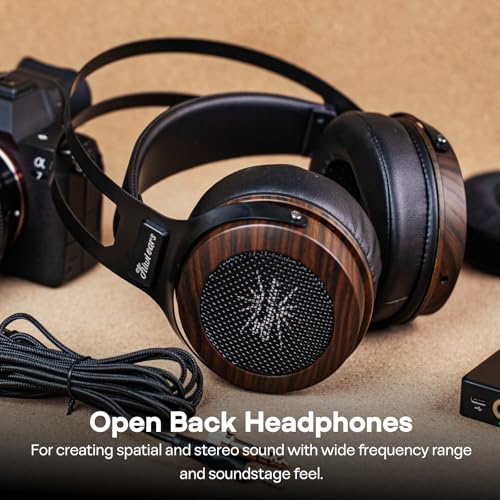 Linsoul Kiwi Ears Altruva Hi-Fi 50mm Dynamic Driver Monitoring Headphones - color: BlackWood